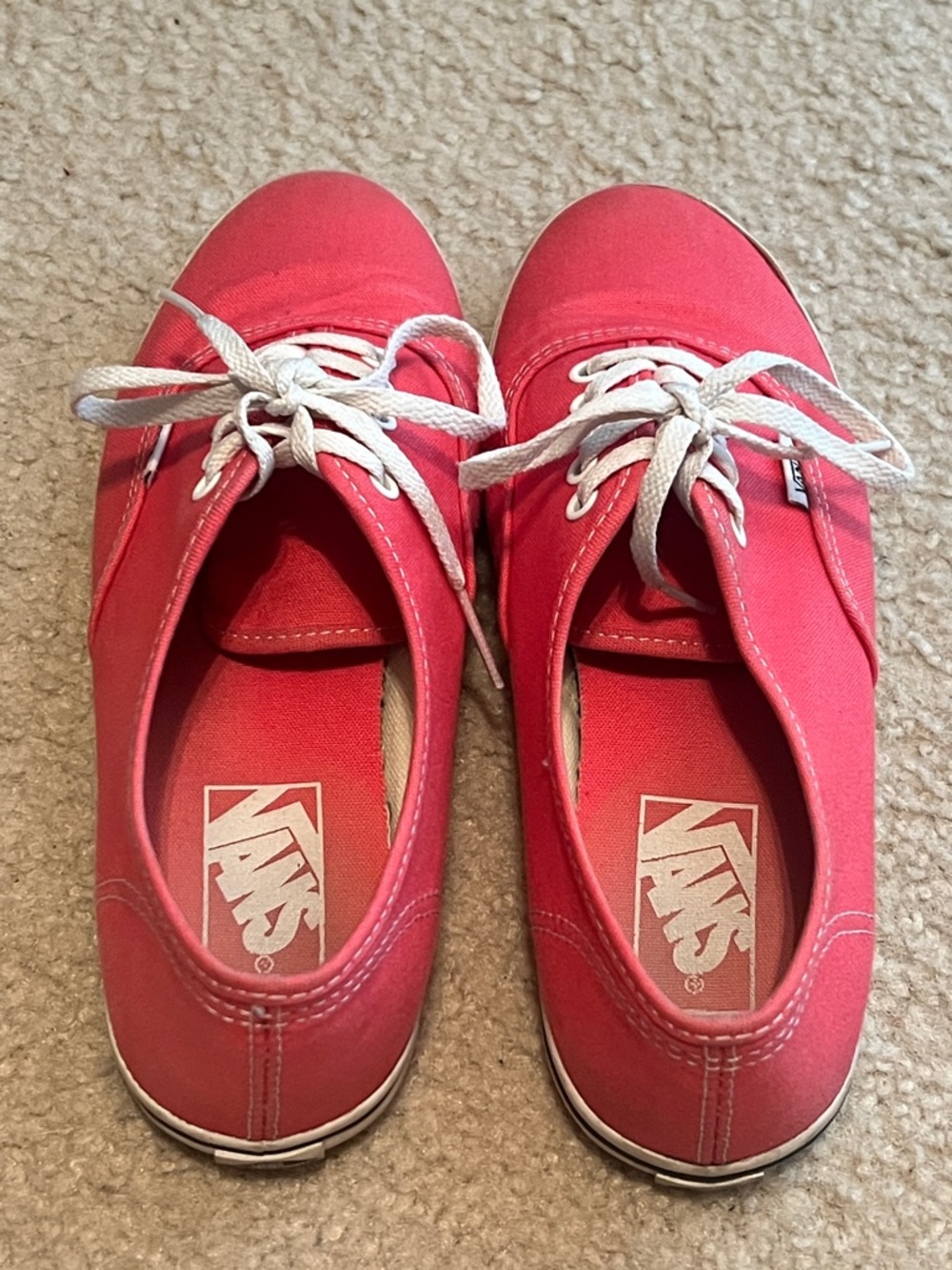 Vans Pink Canvas Low-Top Sneakers